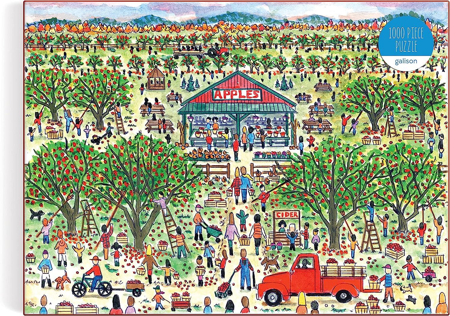 Galison Apple Pickin', Michael Storrings Jigsaw Puzzle (1000 Pieces)