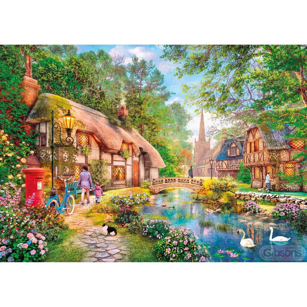 Puzzle Thomas Kinkade: Hummingbird Cottage, 1 000 pieces