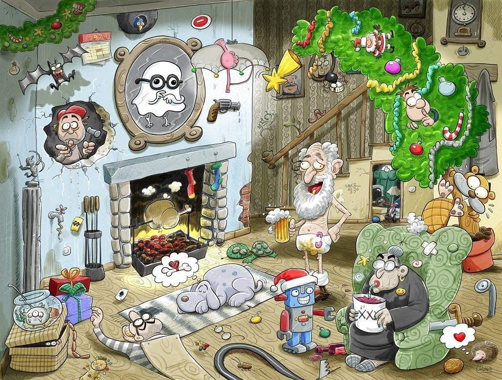 Christmas at Chaos House - Chaos no. 2 Jigsaw Puzzle (500 Pieces)