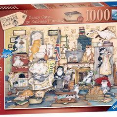 Ravensburger Crazy Cats Go Salvage Hunting Jigsaw Puzzle (1000 Pieces)