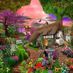 Cottage Garden Rainbow Jigsaw Puzzle (500 Pieces)