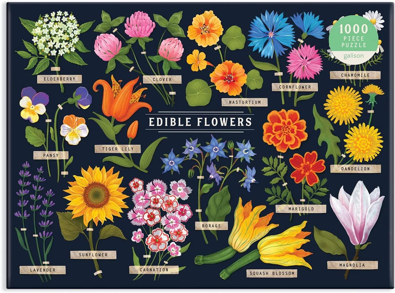 Galison Edible Flowers Jigsaw Puzzle (1000 Pieces)