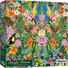 Gibsons Jungle Dream, White Logo Jigsaw Puzzle (1000 Pieces)